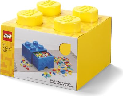 4 Noppen Stein mit Schubfächern - Gelb bei Amazon bestellen