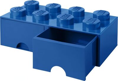 8 Noppen Aufbewahrungsbox mit Schubfächern - Blau bei Amazon bestellen