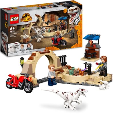 Alle Details zum LEGO-Set Atrociraptor: Motorradverfolgungsjagd und ähnlichen Sets