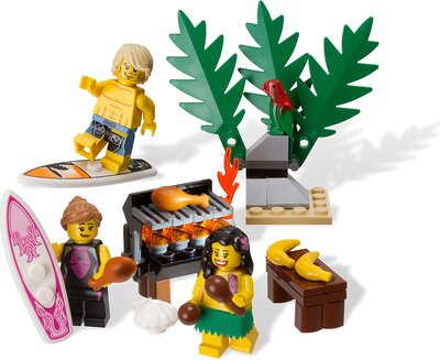 Alle Details zum LEGO-Set Barbeque am Strand Minifiguren-Set und ähnlichen Sets