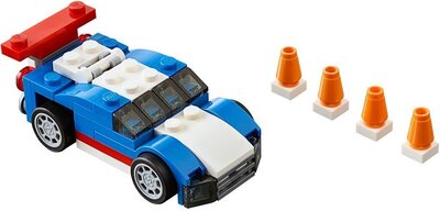 Alle Details zum LEGO-Set Blauer Rennwagen und ähnlichen Sets