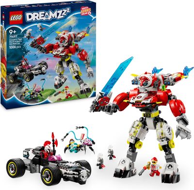 Alle Details zum LEGO-Set Cooper's Tiger Mech & Zero's Hot Rod Car und ähnlichen Sets