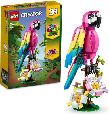Alle Details zum LEGO-Set Exotischer pinkfarbener Papagei und ähnlichen Sets
