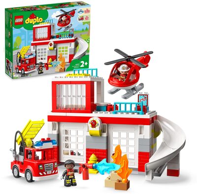 Alle Details zum LEGO-Set Feuerwehrwache mit Hubschrauber und ähnlichen Sets