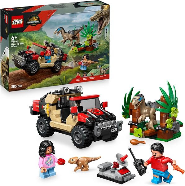 LEGO Jurassic World: Raptor – Verfolgungsjagd mit dem Geländewagen (76972) bei Amazon bestellen