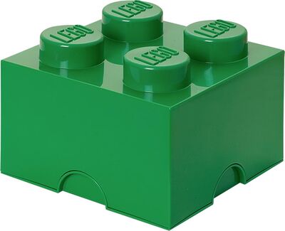 Kleine Aufbewahrungsbox 4er Lego-Stein - Grün bei Amazon bestellen
