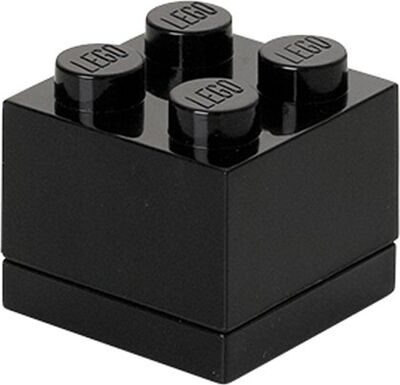 Kleine Aufbewahrungsbox 4er Lego-Stein - Schwarz bei Amazon bestellen