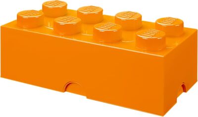 Kleine Aufbewahrungsbox 8er Lego-Stein Orange bei Amazon bestellen