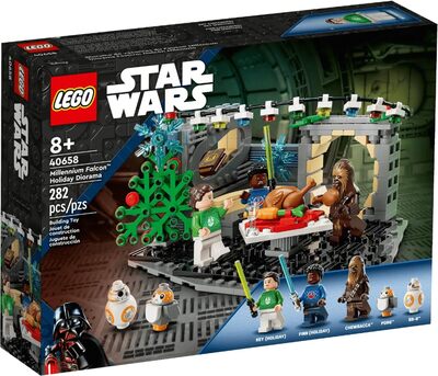 Alle Details zum LEGO-Set Millennium Falke Weihnachtsdiorama und ähnlichen Sets