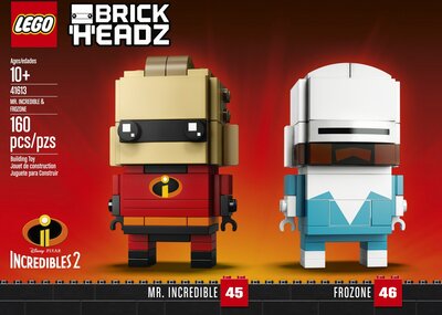 Alle Details zum LEGO-Set Mr. Incredible & Frozone Brickheadz und ähnlichen Sets